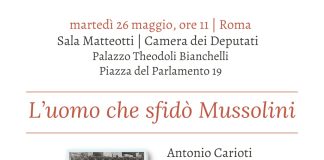 Libri: a Roma la presentazione di “L’uomo che sfidò Mussolini”