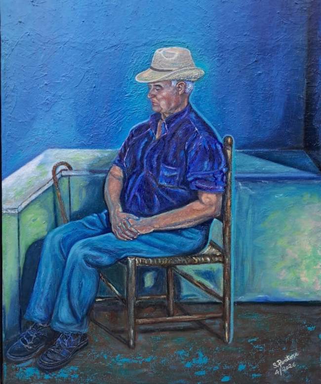 l'uomo in blu