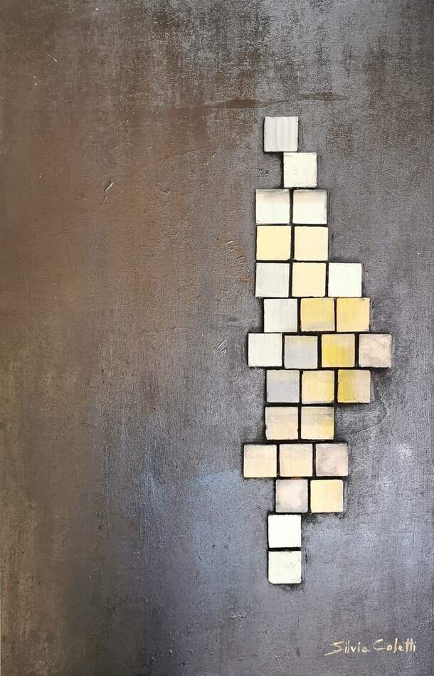 miracolo acrilico e tessere mosaico