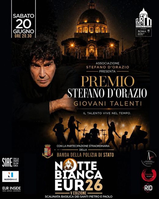 premio stefano d8217orazio 2026 il 20 giugno alla notte bianca dell8217eur da Lopinionista.it premio stefano d8217orazio 2026 il 20 giugno alla notte bianca dell8217eur