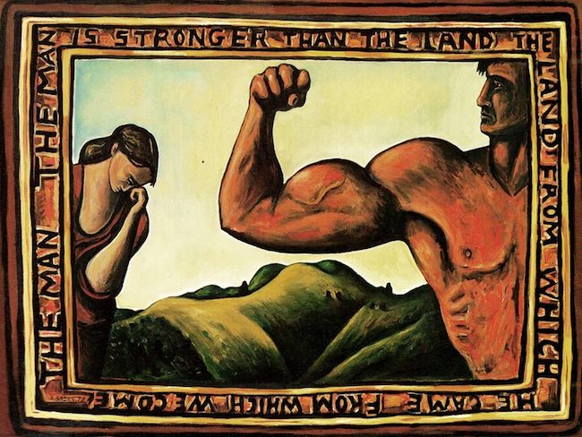 the man is stronger than the land