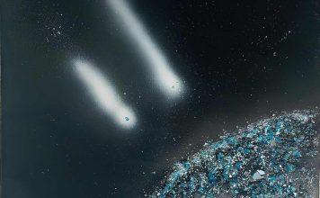 Tra luminosità del nero e polvere di vetro nell’Arte Cosmica di Nando Fara verso il topazio smalto e vetro