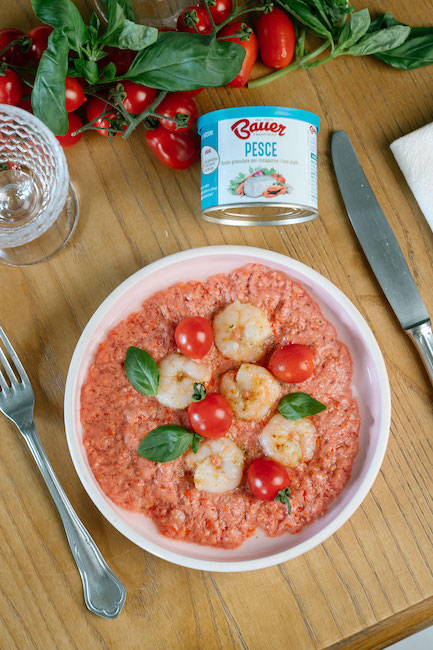 gazpacho di pomodori con gamberi stufati la ricetta da Lopinionista.it gazpacho di pomodori con gamberi stufati la ricetta