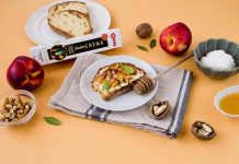 Bruschette estive con ricotta, pesche grigliate e Dadocrema Bauer bruschetta ricotta pesche grigliate