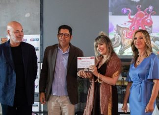 Salvo Nugnes consegna il premio Spoleto Arte ad Alexandra Yamuna