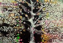 Lo scorrere libero delle emozioni come base espressiva della Fluid Art di Évicu Világa tree of knowledge