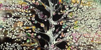 Lo scorrere libero delle emozioni come base espressiva della Fluid Art di Évicu Világa tree of knowledge