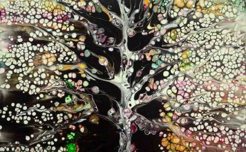 Lo scorrere libero delle emozioni come base espressiva della Fluid Art di Évicu Világa tree of knowledge