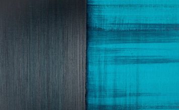 La dissoluzione pittorica tra applicazione e rimozione del Color Field di Callum Innes untitled lamp black