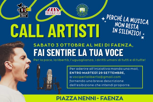 una call sui diritti umani di 8216voci per la libert2248217 e edicolacustica al mei di faenza fai sentire la tua voce da Lopinionista.it una call sui diritti umani di 8216voci per la libert2248217 e edicolacustica al mei di faenza fai sentire la tua voce